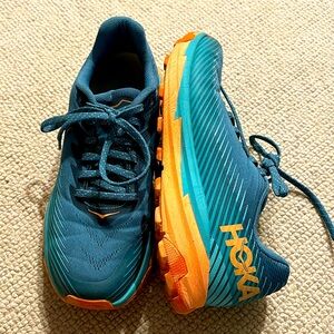 Hoka One Torrent 2 Trainers Running Sneakers Real Teal/Orange Mesh SIZE 9